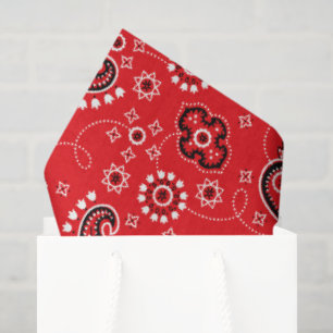 Red Bandana Two Tone Yellow White Rustin Modern Tissuepapier