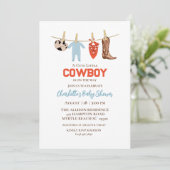 Red Bandana Western Cowboy Invitation d'anniversai (Debout devant)
