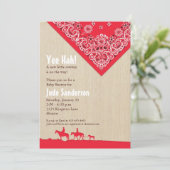 Red Bandana Western Invitation (Debout devant)