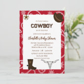 Red Bandana Westerne Cowboy Birthday Kaart (Staand voorkant)