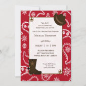 Red Bandana Westerne Cowboy Birthday Kaart (Voorkant)