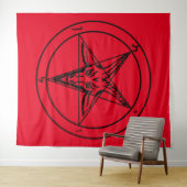 Red Baphomet Wandkleed (In Situ (horizontaal))