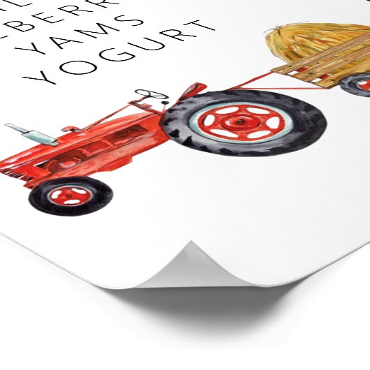 Red Barn | Affiche de premier anniversaire pour fe (Coin)