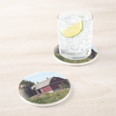 Red Barn Beverage Coaster Zandsteen Onderzetter (Zijkant)