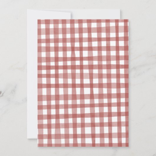 Red Barn Boerderij Animal Baby shower Invitation Kaart (Achterkant)