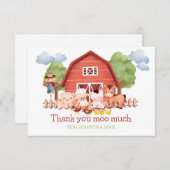 Red Barn Boerderij bedankkaart (Voorkant / Achterkant)