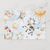 Red Barn Boerderij Dier Dank u kaart Brief Nota (Achterkant)