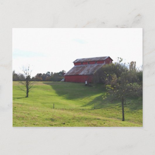 Red Barn Briefkaart (Voorkant)