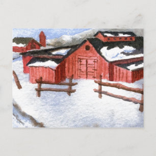 "Red Barn" Briefkaart voor landwegen