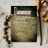 Red Barn en Silo Country Boerderij Engagement Part Kaart