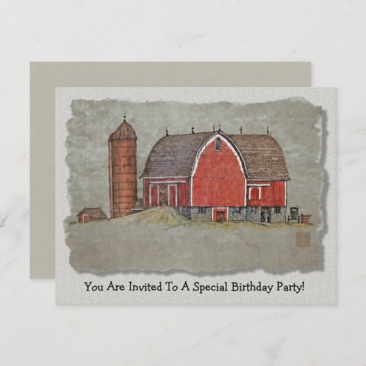 Red Barn en Silo Kaart (Voorkant / Achterkant)