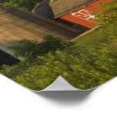 Red Barn en Silo Poster (Hoek)