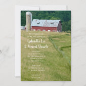 Red Barn et Silo Farm Faire-part de mariage (Devant)