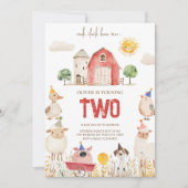 Red Barn Farm Invitation d'anniversaire (Devant)