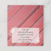 Red Barn Flowers Wood Weddenschap Favors (Buitenkant ongevouwen)
