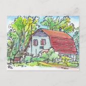 Red Barn House Briefkaart (Voorkant)