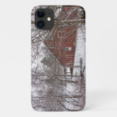 Red Barn in de sneeuwzaak iPhone Case-Mate iPhone Case (Achterkant)
