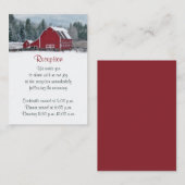 Red Barn in Winter Reception Enclosure Kaart 2 (Voorkant / Achterkant)