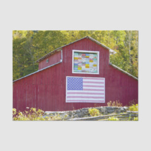 Red Barn met American Flag State License Borden Tissuepapier