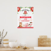 Red Barn Oink Baa Moo ferme Affiche de bienvenue d (Cuisine)