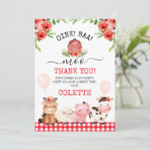 Red Barn Oink Baa Moo ferme Anniversaire Carte de  (Debout devant)