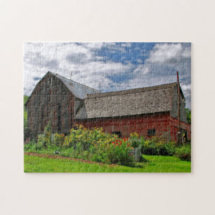 Red Barn op zondagse puzzel Legpuzzel