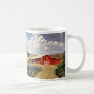 Red Barn West Virginia Boerderij Fine Art Painting Koffiemok