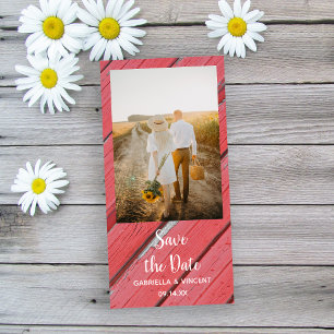 Red Barn Wood Country Weddenschap Save the Date