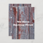 Red Barn Wood Rustic Save the Date (Voorkant / Achterkant)