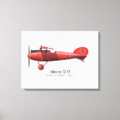 Red Baron Manfred von Richthofen German Flying Ace Canvas Afdruk (Voorkant)