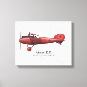 Red Baron Manfred von Richthofen German Flying Ace Canvas Afdruk