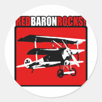 Red Baron Rocks! Ronde Sticker