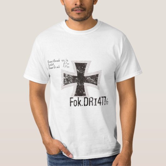 Red Baron's Fokker DR1 Triplane Insignia T-shirt (Voorkant)