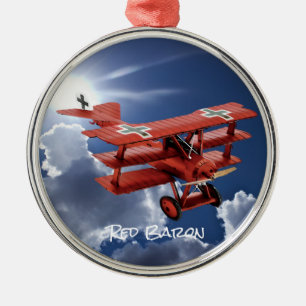 Red Baron's Fokker Triplane Metalen Ornament