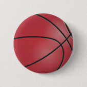 Red Basketball Ronde Button 5,7 Cm (Voorkant)