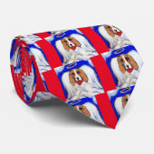 Red Bassett Hound Angel Stropdas (Opgerold)