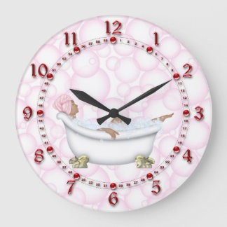 Red Bathroom Shiny Numbles Grote Klok