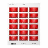 Red Bauble 2 adreslabel Etiket (Full Sheet)
