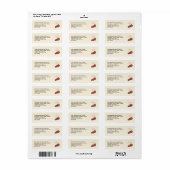 Red Baubles MERRY CHRISTMAS Return Address Label (Full Sheet)