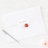 Red Baubles Merry kerstSticker Ronde Sticker (Envelop)