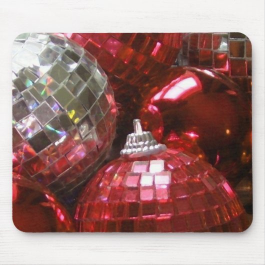 Red Baubles mousepad Muismat (Voorkant)