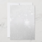 Red Baubles Silver Glitter Kerstfeest Kaart (Achterkant)