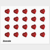 Red Be Mine Heart Ronde Sticker (Vel)