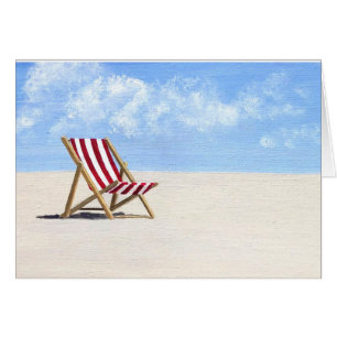 Red Beach chaise peinture, se sentir mieux carte