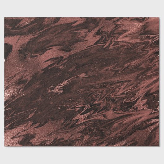 Red Bean Bronze Maroon Diep Marmer Gesmolten Glitt Cadeaupapier (Vlak)