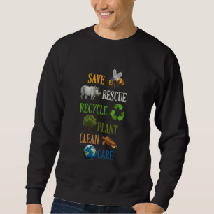 Red Bees Red Recycle Plant Boom Schoon Oceaan Ea Trui