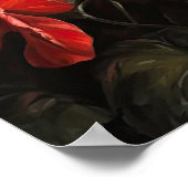 Red Begonia Flowers Art Print Poster (Hoek)