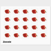 Red Bell Pepper Bright Photo op Classic Vierkante Sticker (Vel)