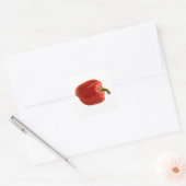 Red Bell Pepper Bright Photo op Classic Vierkante Sticker (Envelop)