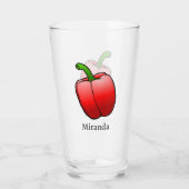 Red Bell Pepper Glas (Achterkant)
